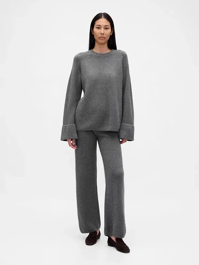 Pantalon en maille « Shaker Stitch » CashSoft