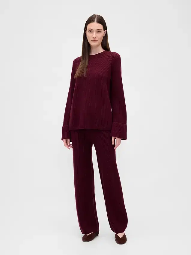 Pantalon en maille « Shaker Stitch » CashSoft