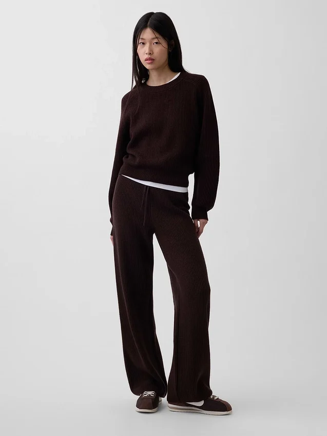 Pantalon en maille « Shaker Stitch » CashSoft