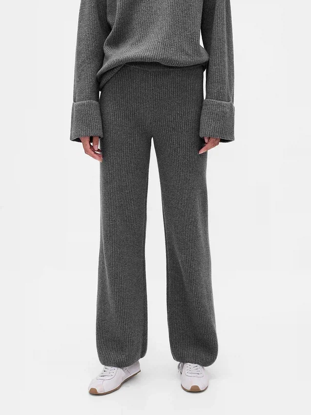 Pantalon en maille « Shaker Stitch » CashSoft