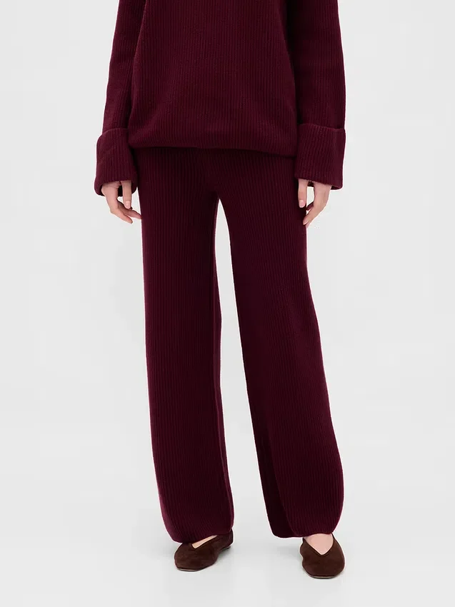 Pantalon en maille « Shaker Stitch » CashSoft