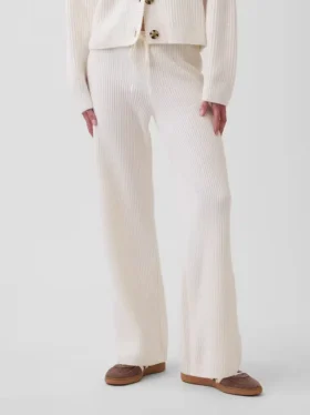 Pantalon en maille « Shaker Stitch » CashSoft