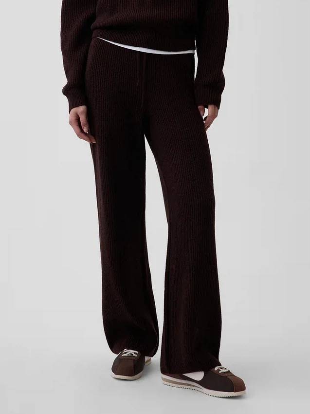 Pantalon en maille « Shaker Stitch » CashSoft