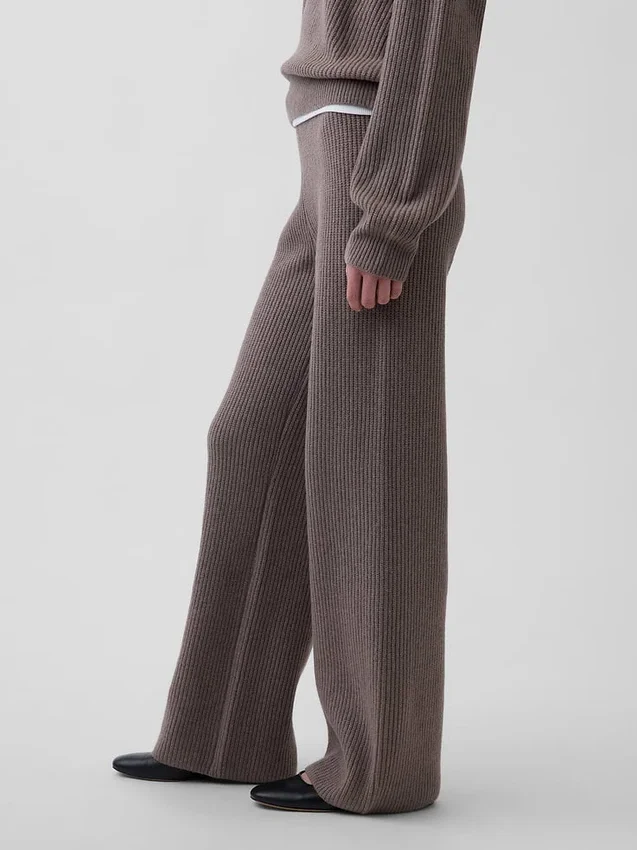 Pantalon en maille « Shaker Stitch » CashSoft
