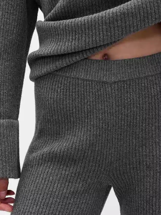 Pantalon en maille « Shaker Stitch » CashSoft