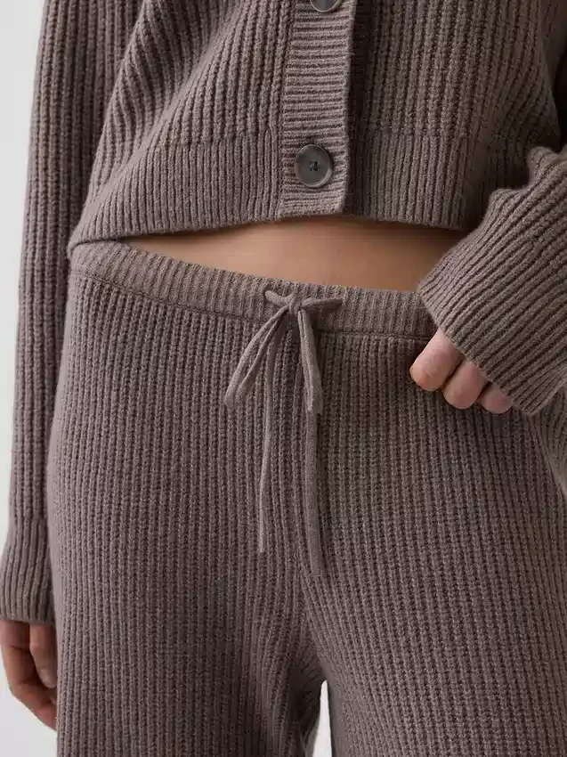 Pantalon en maille « Shaker Stitch » CashSoft