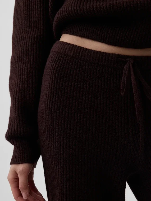 Pantalon en maille « Shaker Stitch » CashSoft