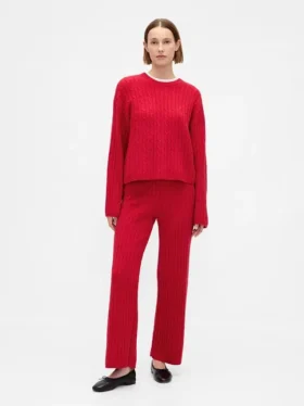 Pantalon en maille torsadée CashSoft