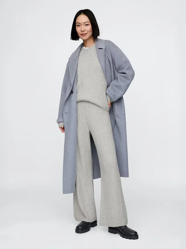 Pantalon en maille torsadée CashSoft
