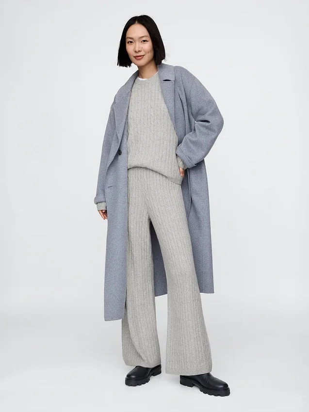 Pantalon en maille torsadée CashSoft