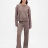 Pantalon en maille torsadée CashSoft