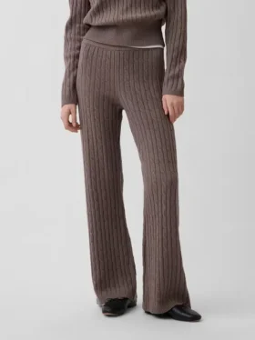 Pantalon en maille torsadée CashSoft