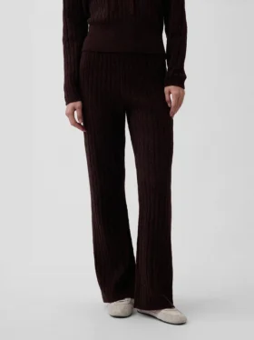 Pantalon en maille torsadée CashSoft