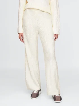 Pantalon en maille torsadée CashSoft