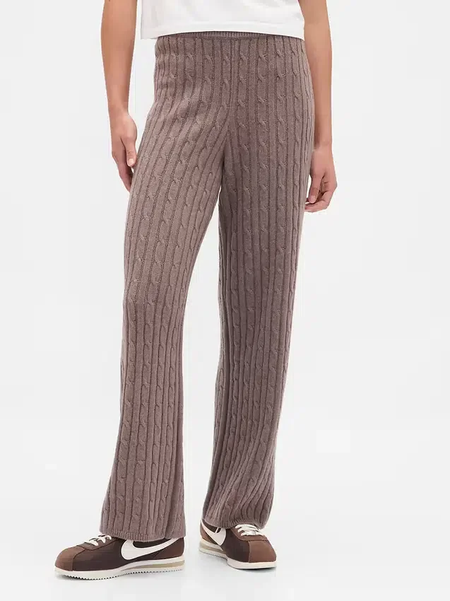 Pantalon en maille torsadée CashSoft