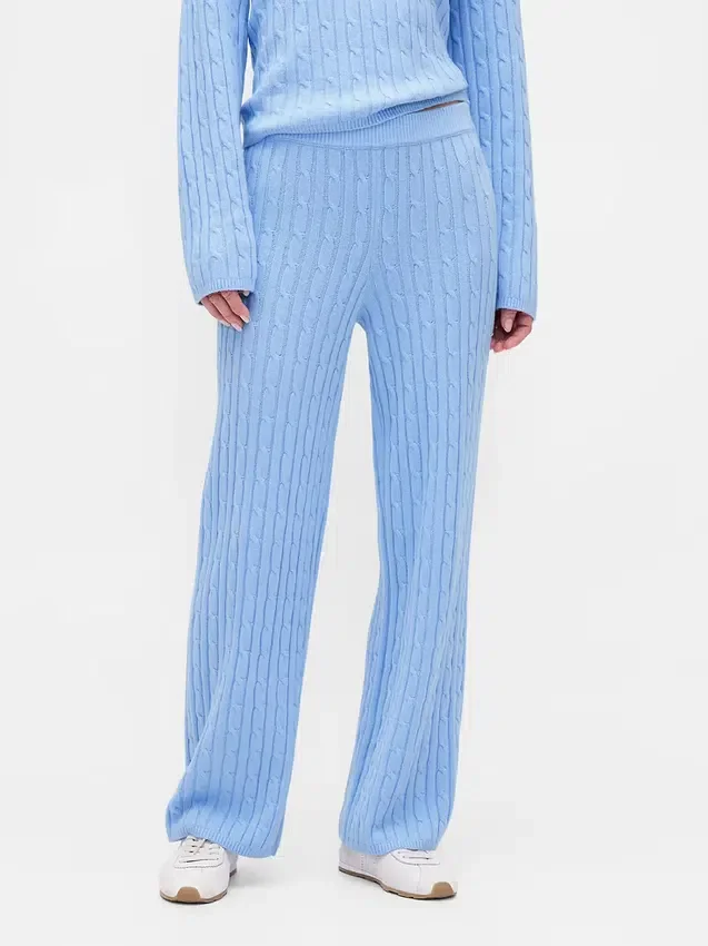 Pantalon en maille torsadée CashSoft