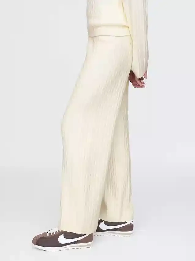 Pantalon en maille torsadée CashSoft