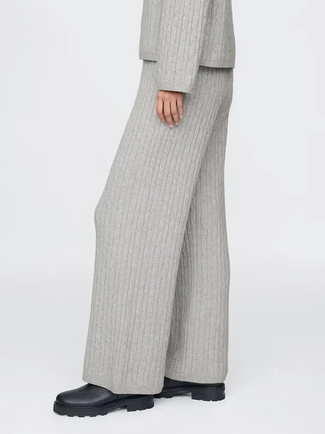 Pantalon en maille torsadée CashSoft