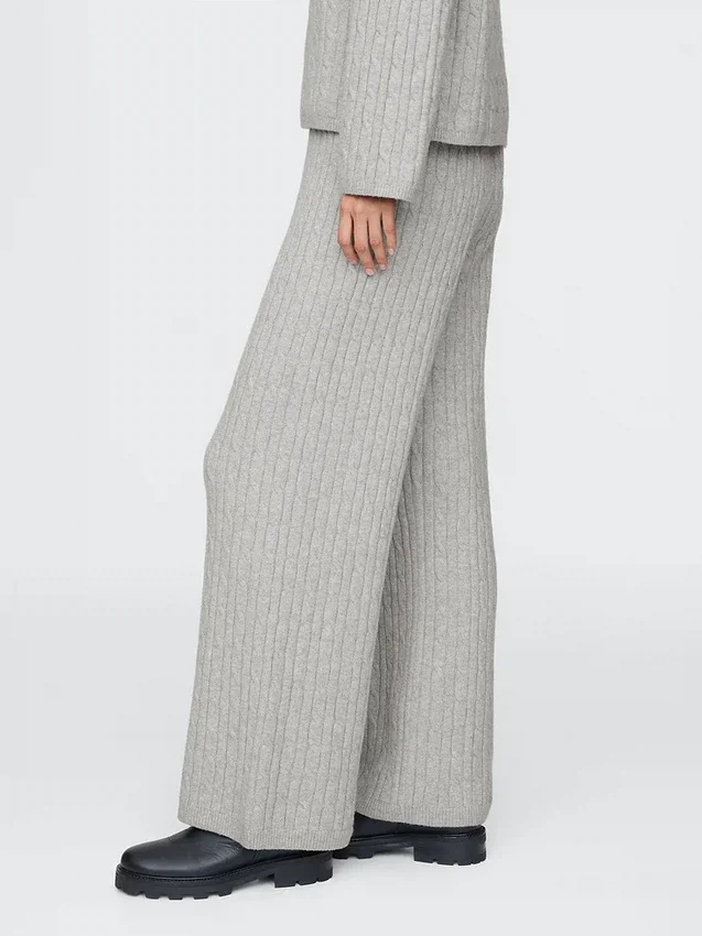 Pantalon en maille torsadée CashSoft