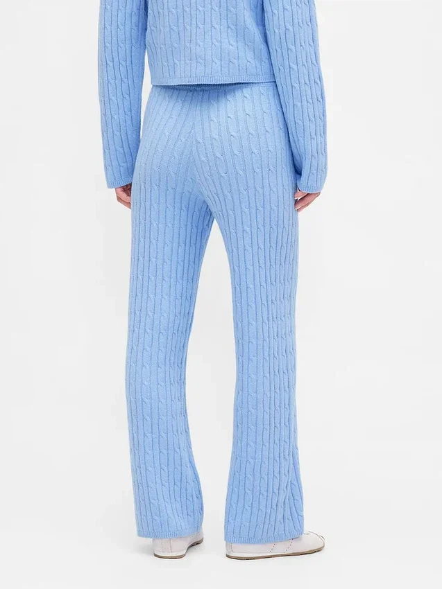 Pantalon en maille torsadée CashSoft