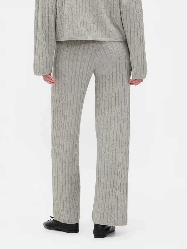 Pantalon en maille torsadée CashSoft