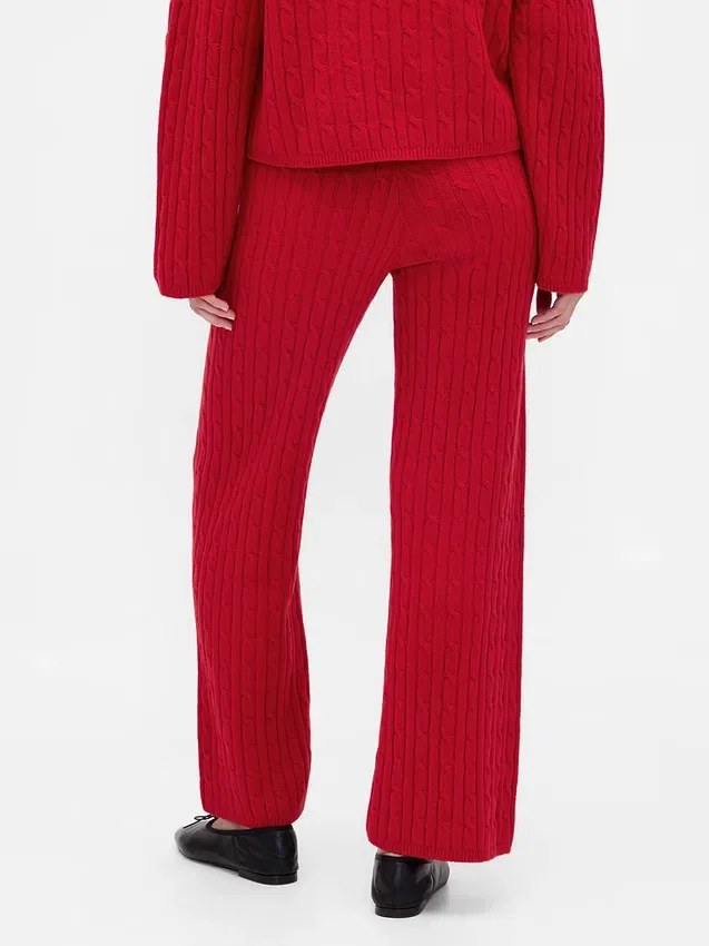 Pantalon en maille torsadée CashSoft