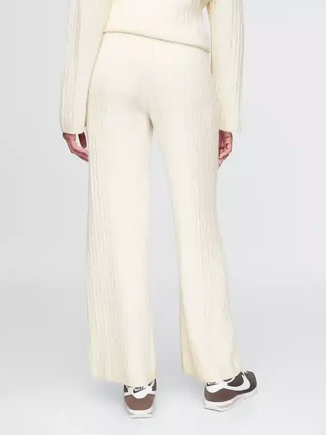 Pantalon en maille torsadée CashSoft