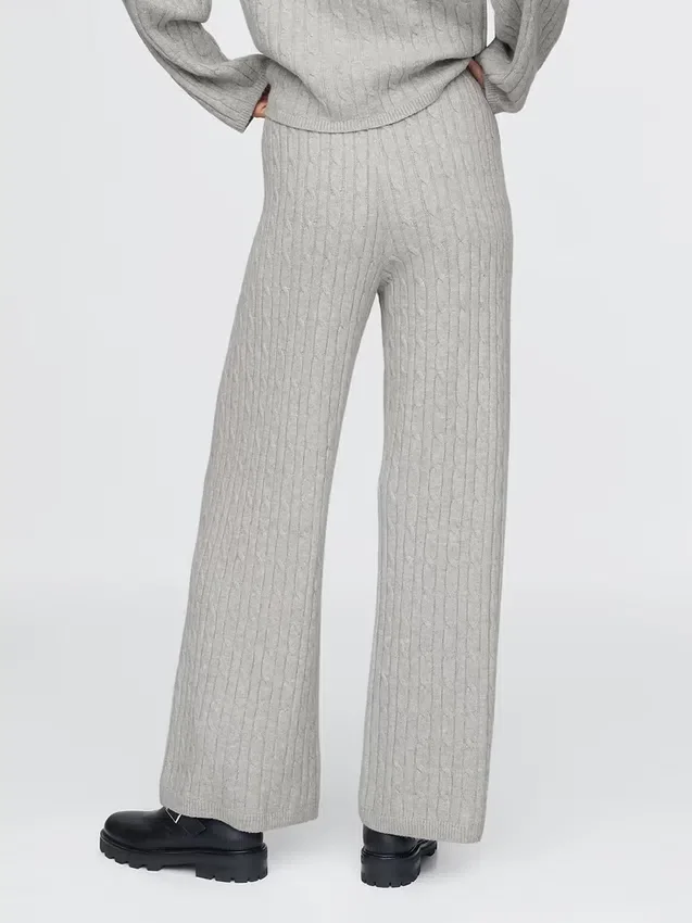 Pantalon en maille torsadée CashSoft