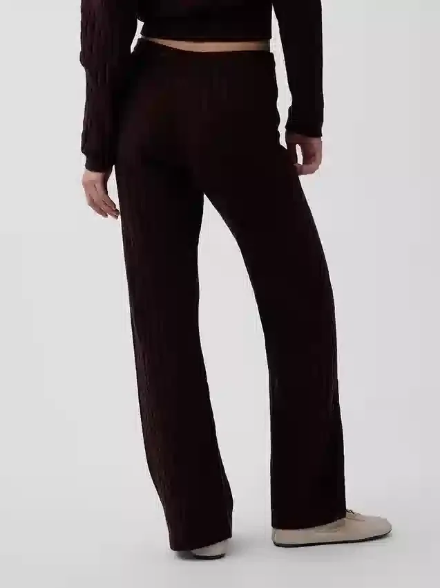 Pantalon en maille torsadée CashSoft