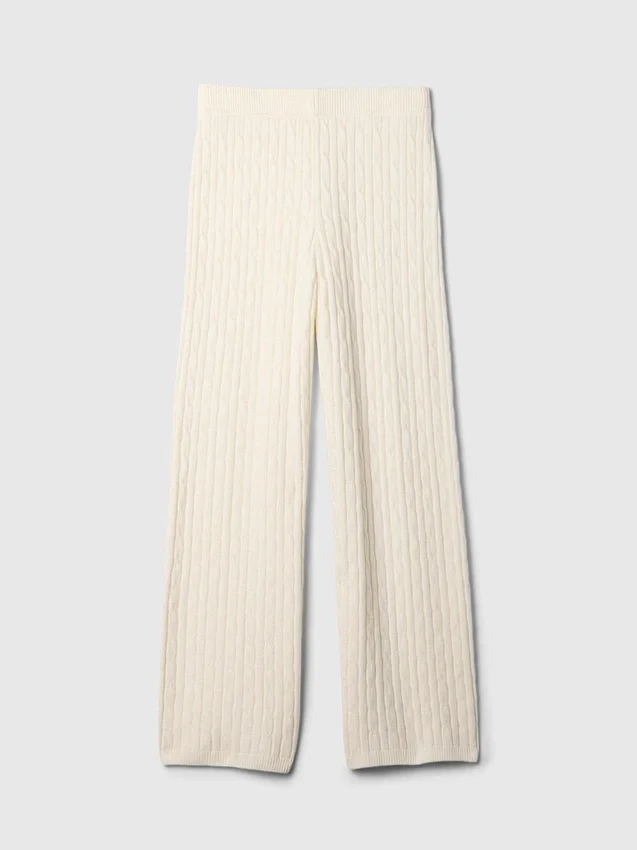 Pantalon en maille torsadée CashSoft