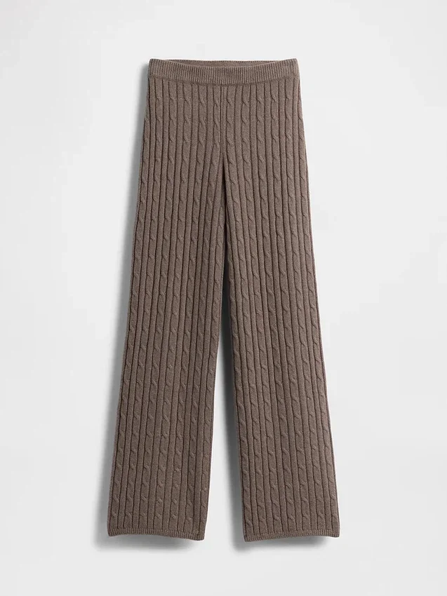 Pantalon en maille torsadée CashSoft