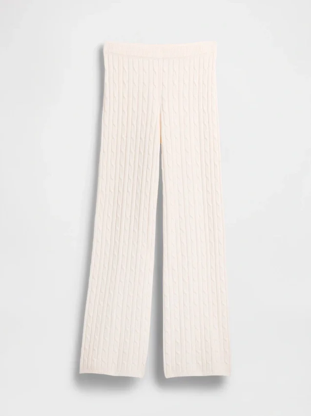 Pantalon en maille torsadée CashSoft