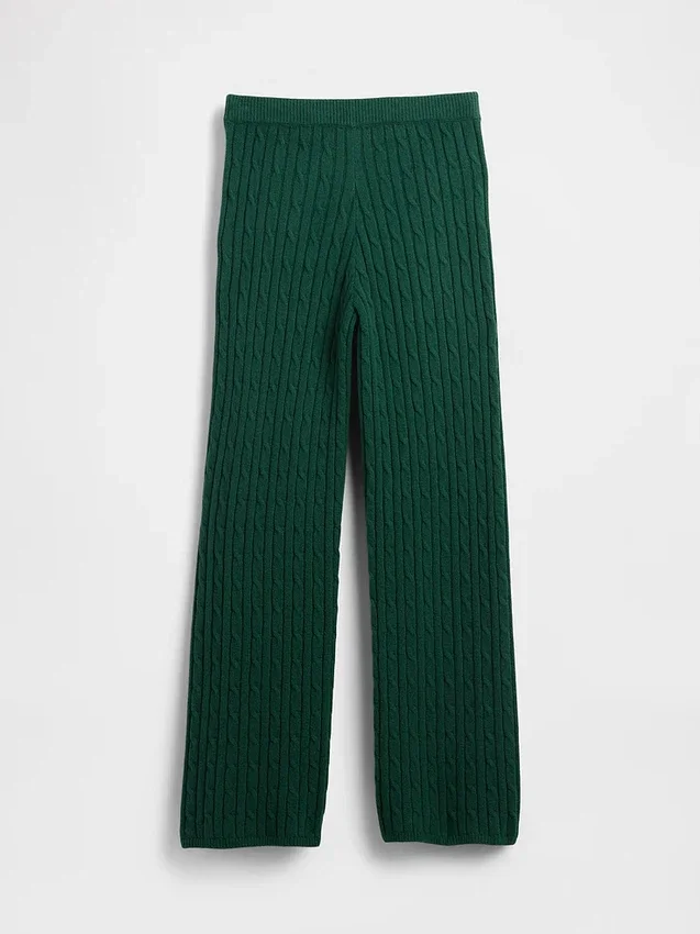 Pantalon en maille torsadée CashSoft