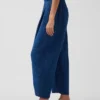 Pantalon facile à enfiler en denim de gaze de coton