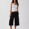 Pantalon-jupe taille basse