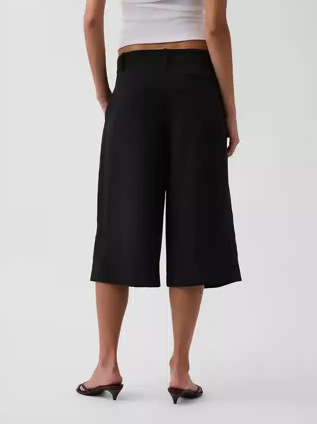 Pantalon-jupe taille basse