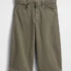Pantalon-jupe à taille mi-haute et ceinture