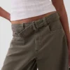 Pantalon-jupe à taille mi-haute et ceinture