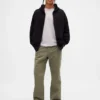 Pantalon kaki ample en sergé épais style années 90