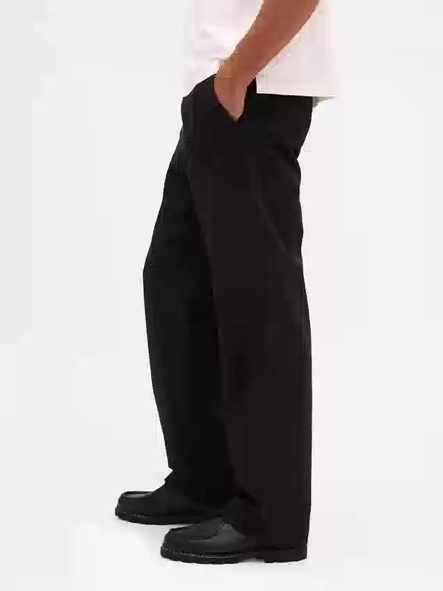 Pantalon kaki ample en sergé épais style années 90
