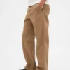 Pantalon kaki ample en sergé épais style années 90