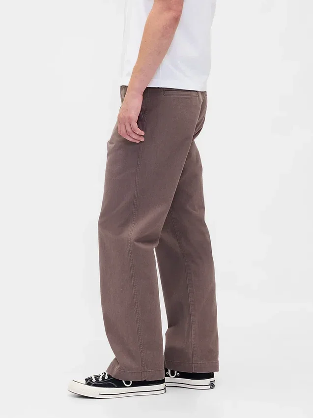 Pantalon kaki ample en sergé épais style années 90