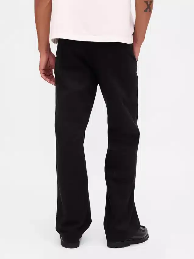 Pantalon kaki ample en sergé épais style années 90
