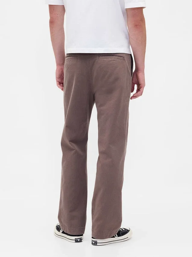 Pantalon kaki ample en sergé épais style années 90