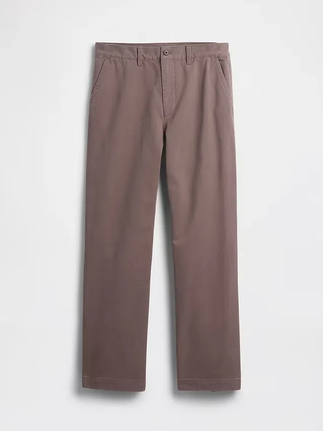 Pantalon kaki ample en sergé épais style années 90