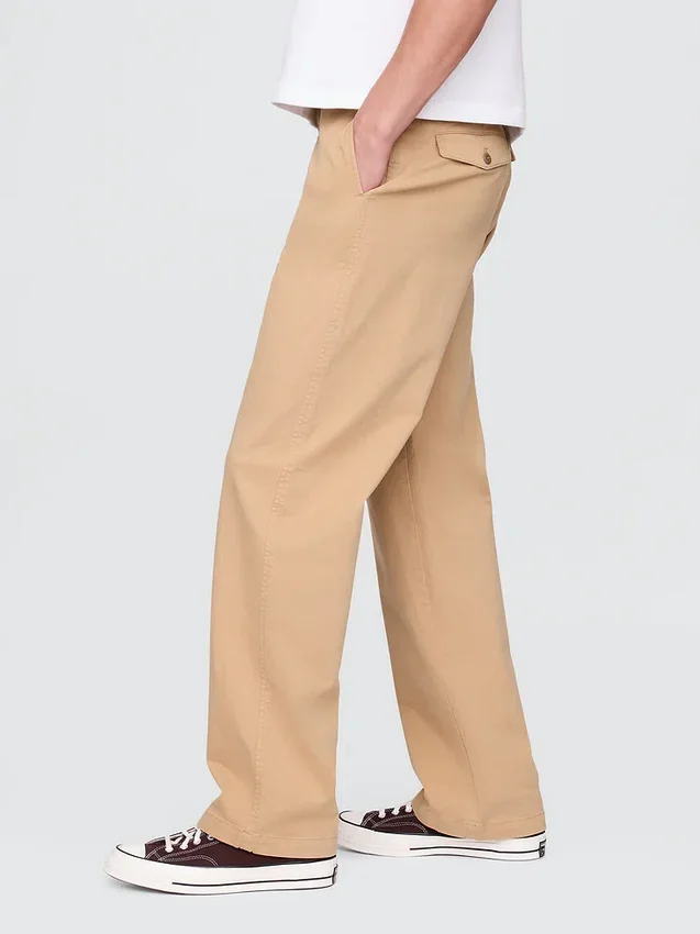 Pantalon kaki ample style années 90