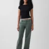 Pantalon kaki ample taille basse style années 90