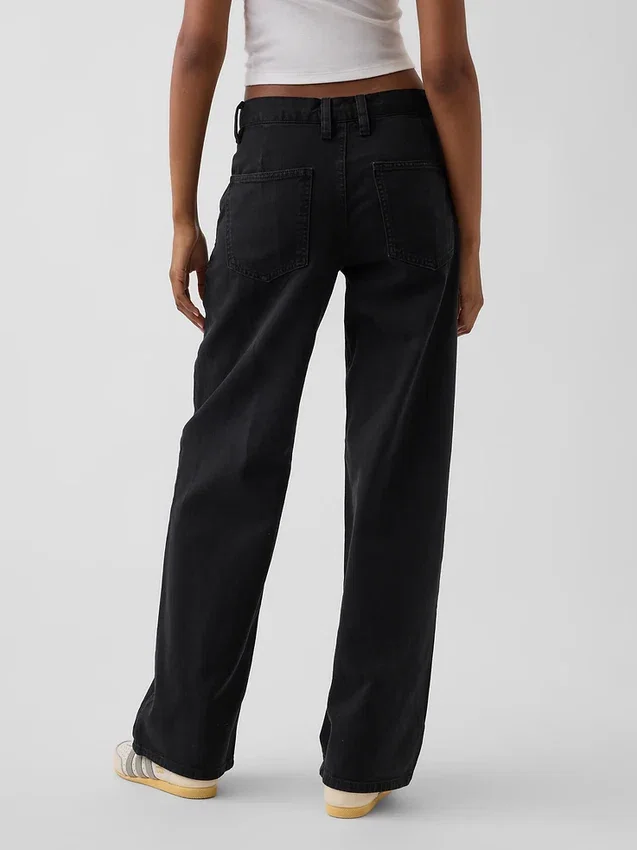 Pantalon kaki ample taille basse style années 90