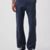 Pantalon kaki droit décontracté en sergé épais