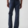 Pantalon kaki droit décontracté en sergé épais